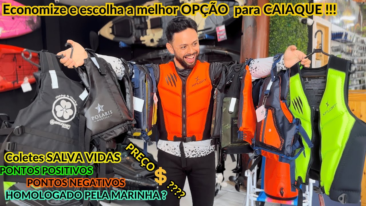 Melhores coletes salva-vidas para caiaque no Brasil