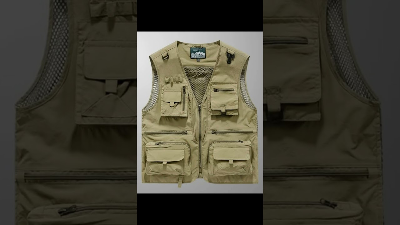 Colete multiuso estilo militar tático para pesca, fotografia e camping