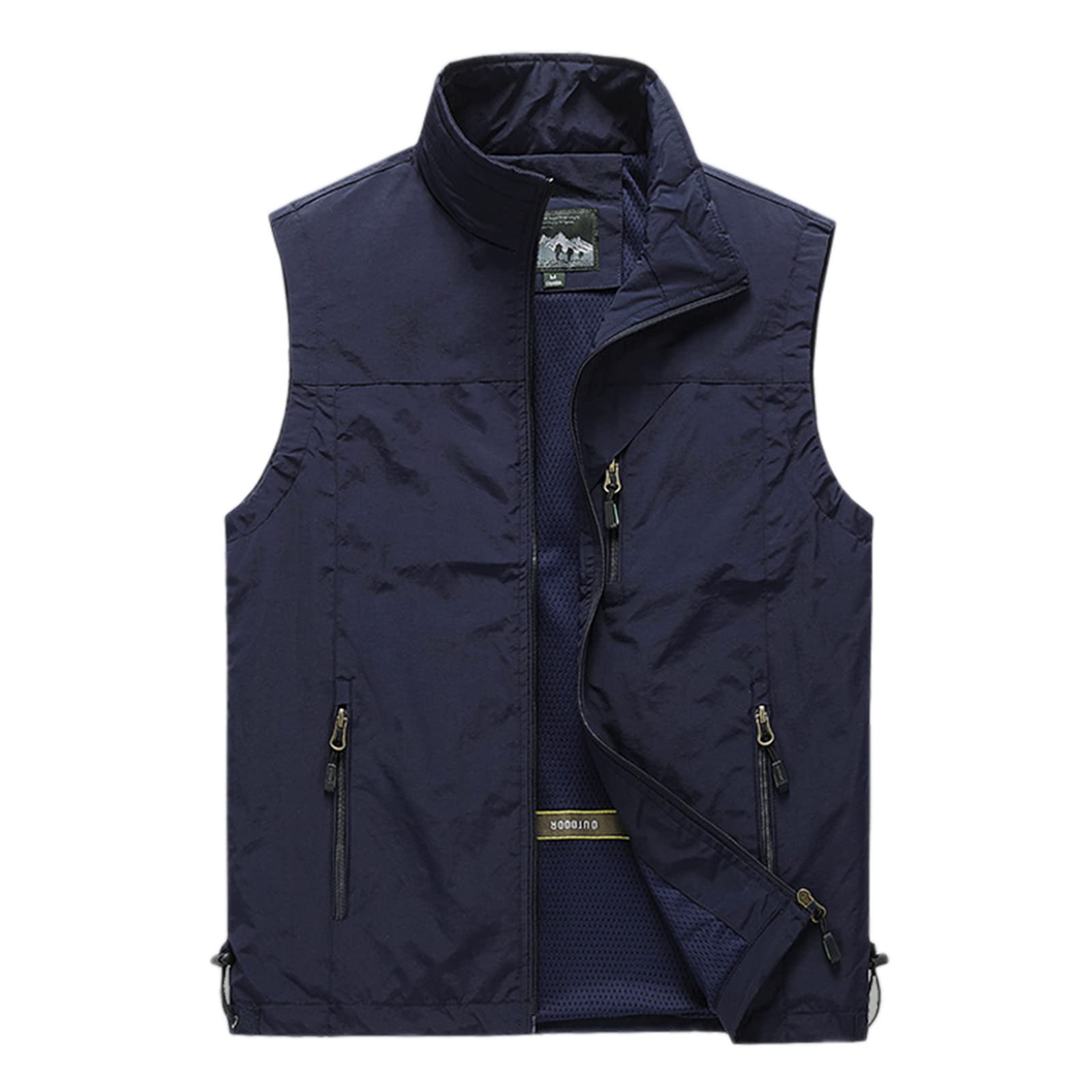 Colete de pesca WSLCN forrado com lã na cor azul