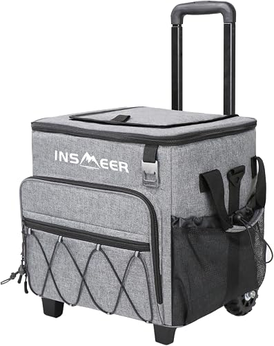 Bolsa térmica INSMEER de 40 litros com carrinho todo-terreno