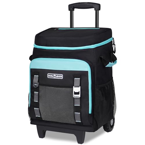 Cooler INSMEER de 50 litros com rodas no formato 2 em 1