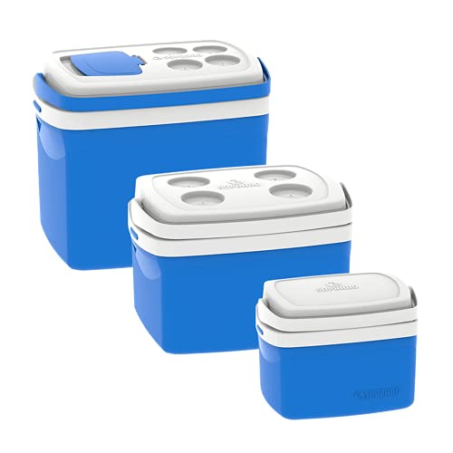 Combo de caixas térmicas Soprano de 32, 12 e 5 litros na cor azul
