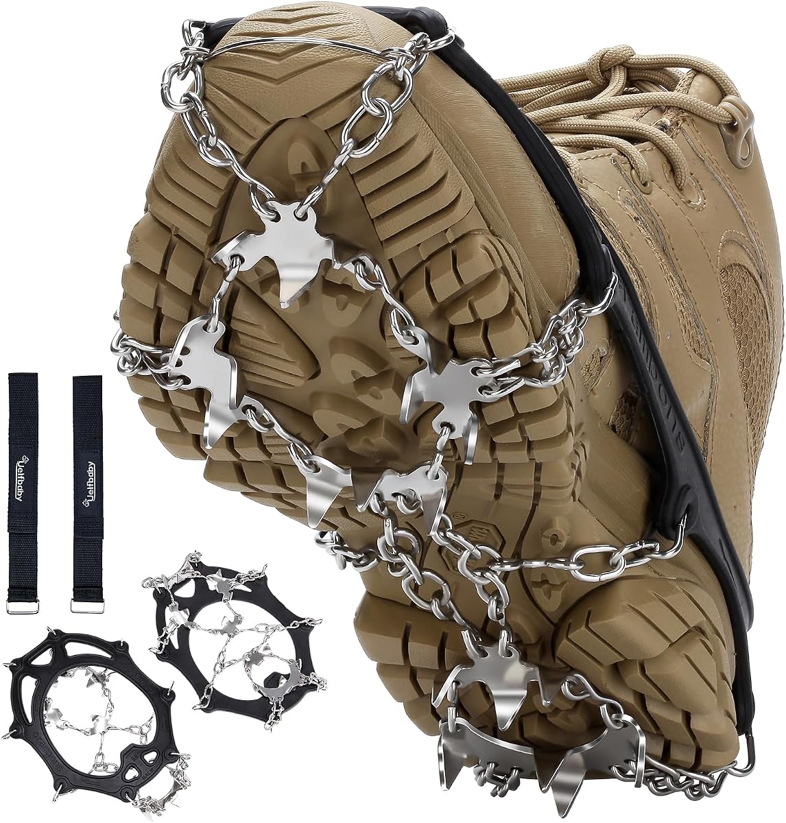 Crampon Uelfbaby com 19 pontas e tira de velcro de segurança