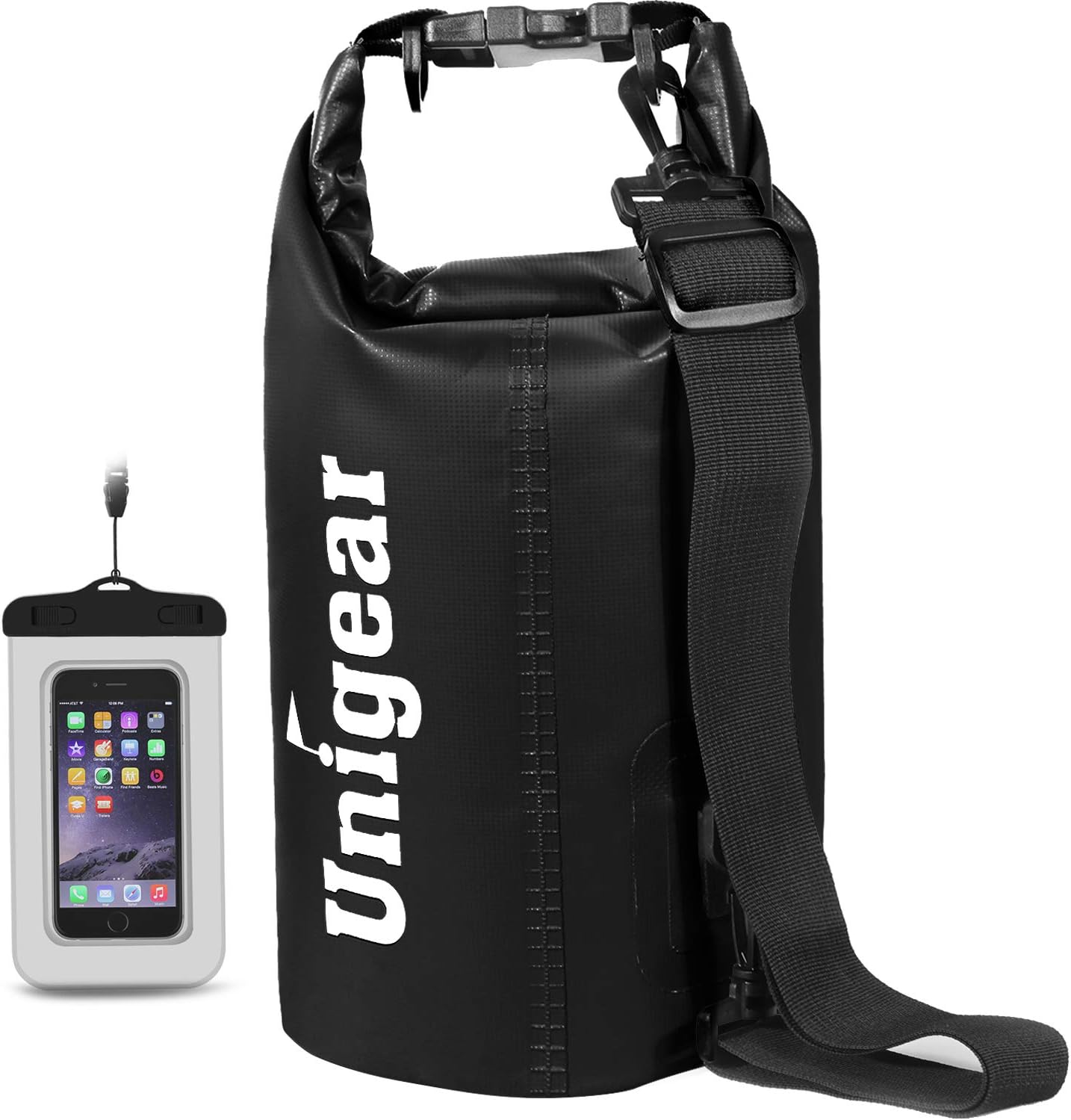 Bolsa seca Unigear roll-top com capa de celular inclusa
