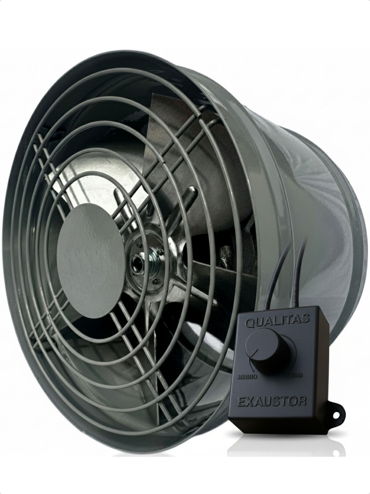 Exaustor Qualitas EQ200M2AT de 20 cm na cor cinza
