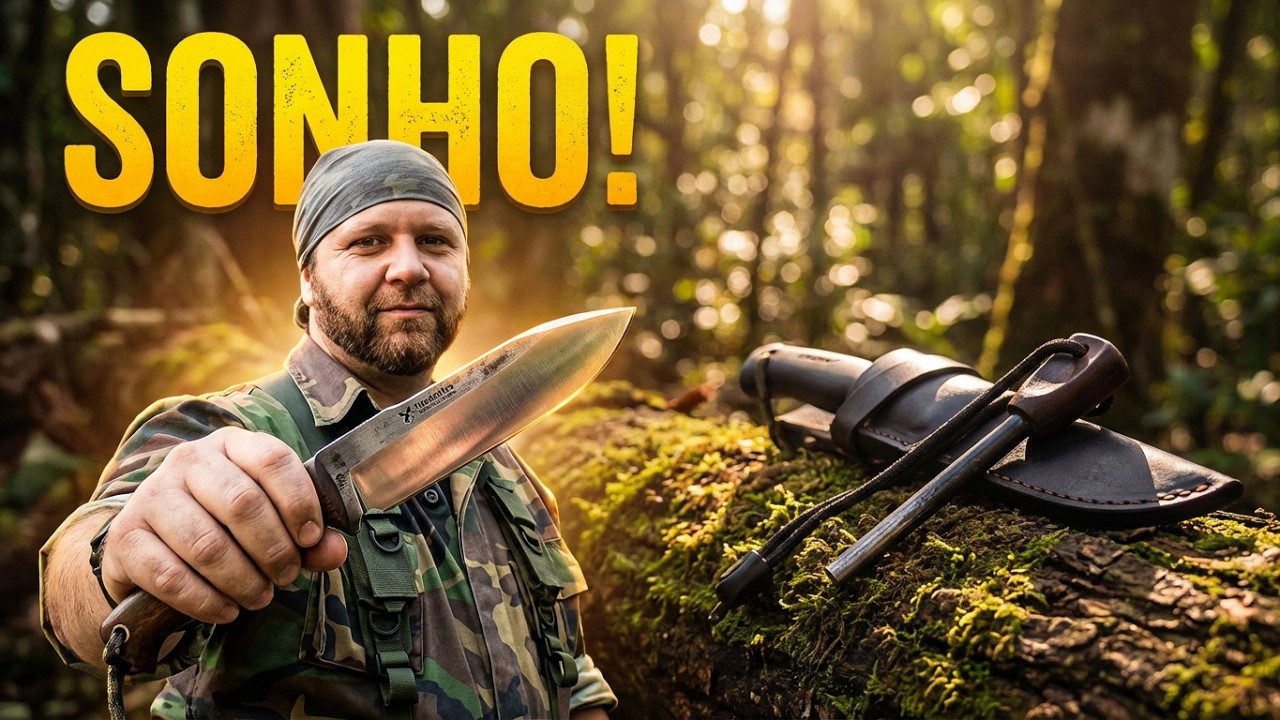 Vídeo de review de faca de bushcraft em uso no mato