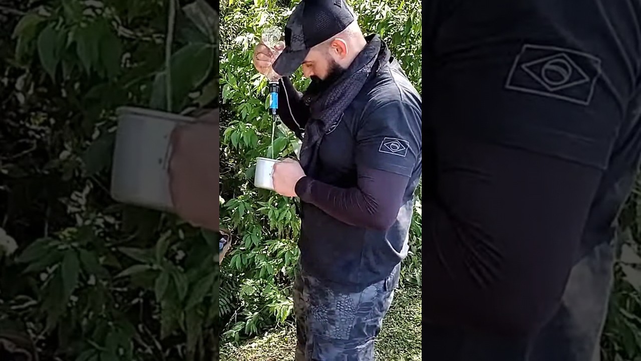 Vídeo sobre filtro de água portátil para acampamento e sobrevivência