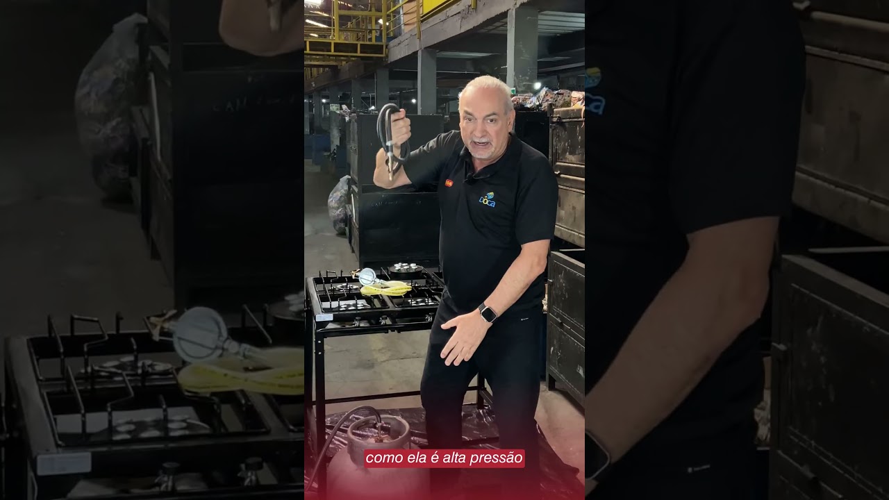 Vídeo explicando a diferença entre fogão de alta e baixa pressão