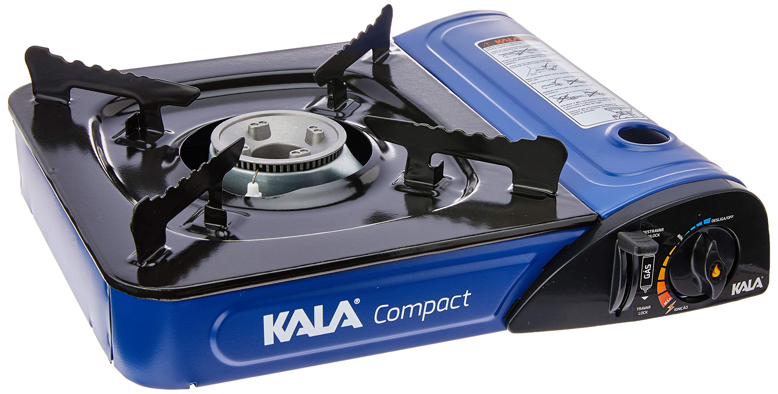 Fogareiro a gás compacto Kala 864307 azul com base larga