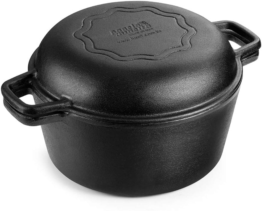 Forno holandês de ferro fundido Panela Mineira com tampa de ferro