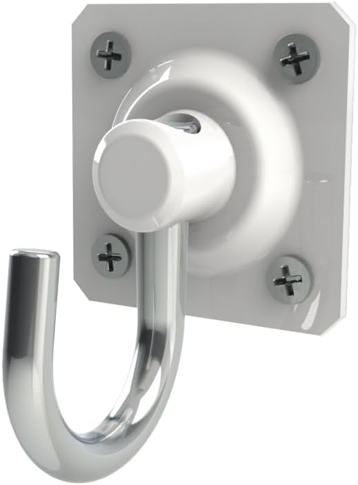 Par de ganchos armador mini branco silencioso para rede