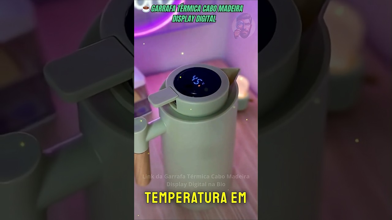 Vídeo de teste de garrafa térmica mantendo café quente por 12 horas