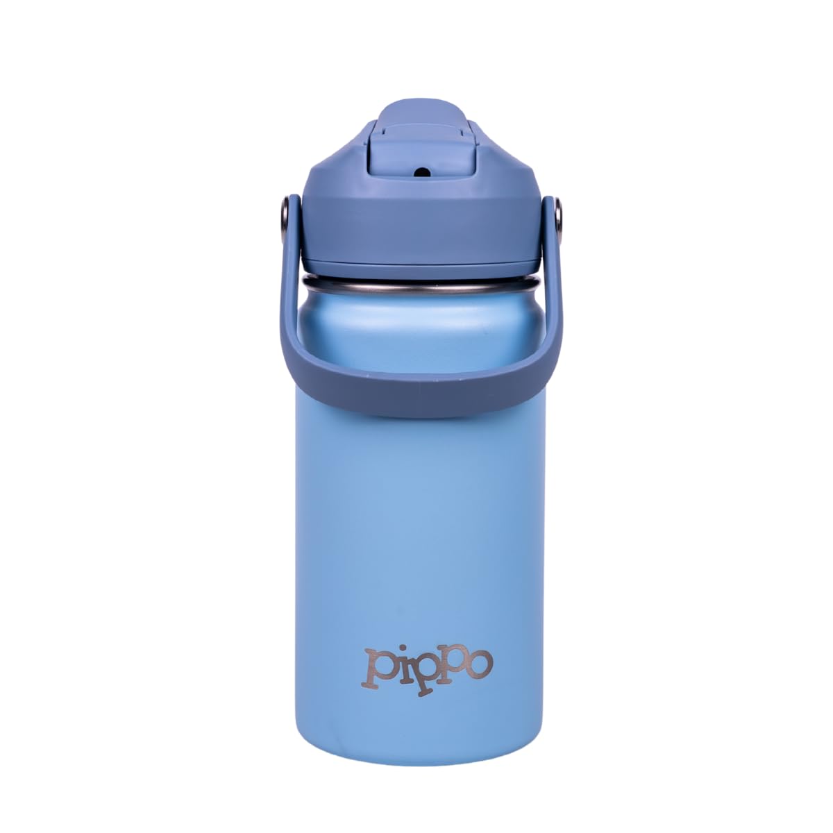 Garrafa térmica infantil Pippo de aço inox na cor azul