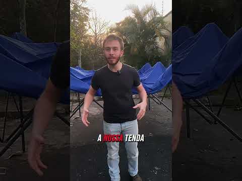 Montagem de tenda sanfonada 3x3