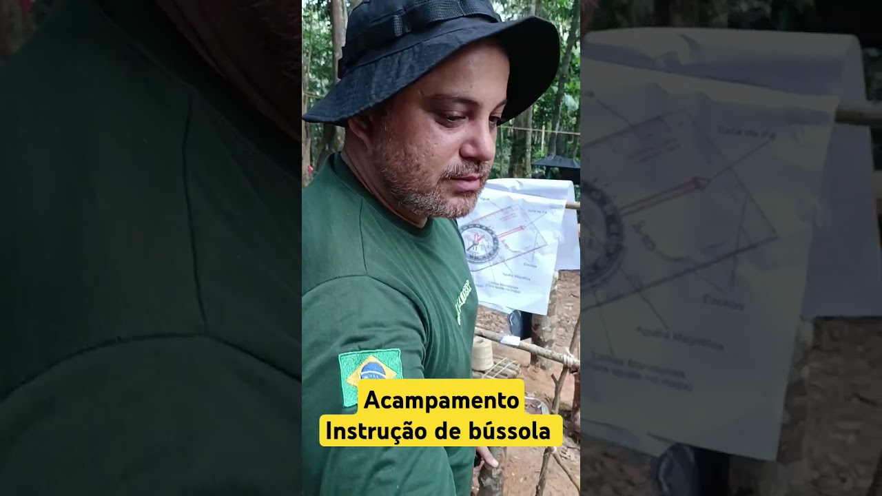 Vídeo de instrução de bússola e navegação para não se perder na natureza