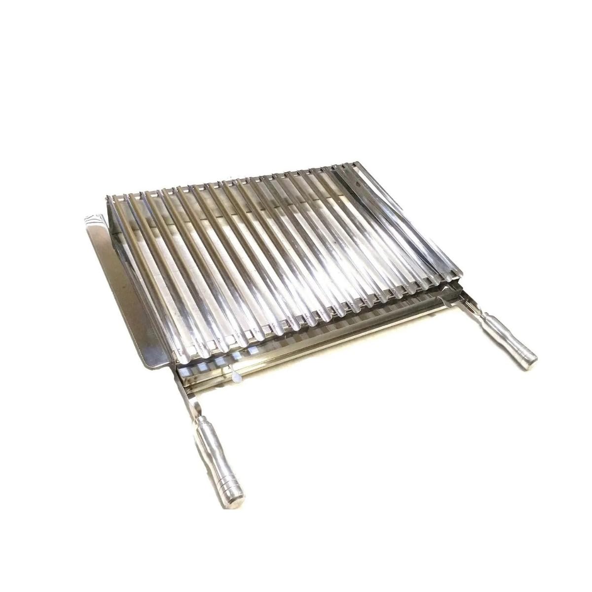 Grelha parrilla de inox de 57 por 40 centímetros para churrasqueira pré-moldada