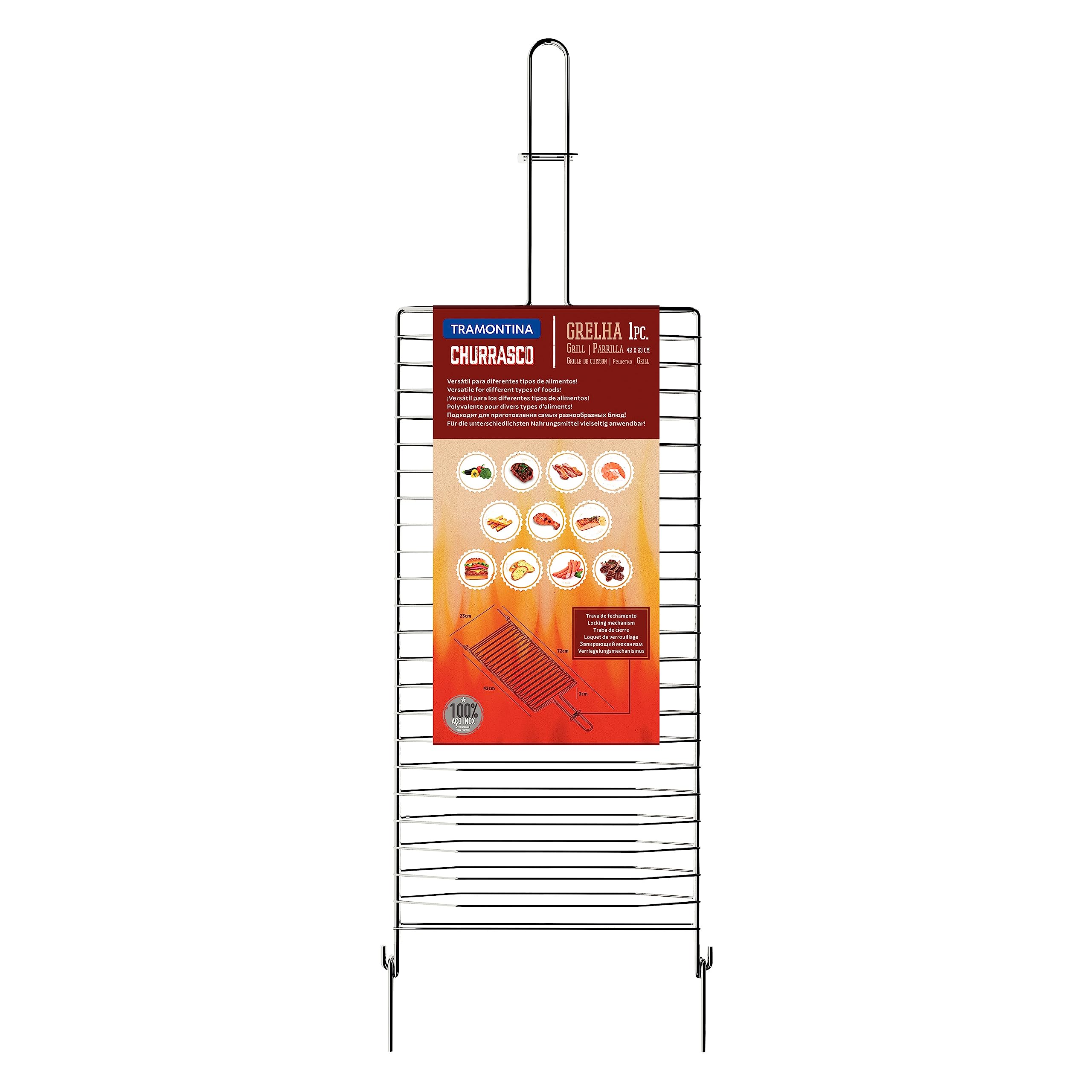 Grelha Tramontina 26480004 de inox com varetas cilíndricas
