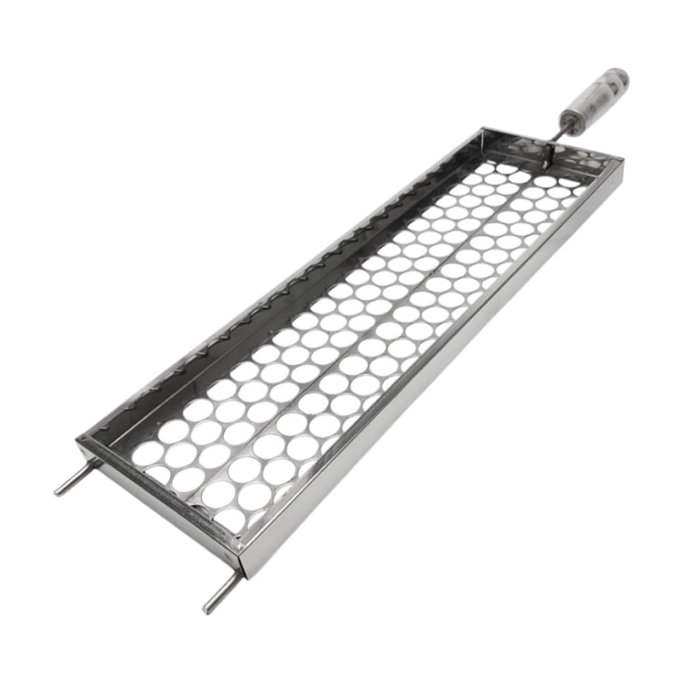 Cesto folha de inox para grelhar peixe e frutos do mar