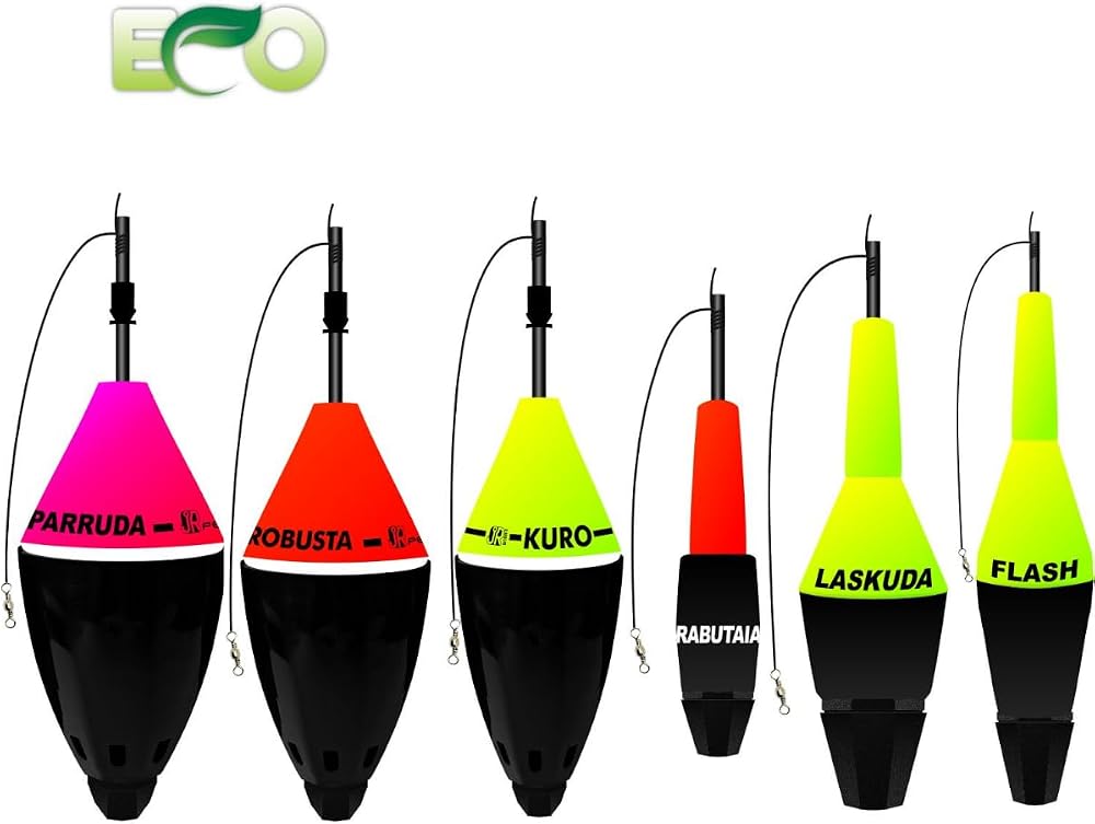 Kit JR Pesca com 6 boias ecológicas livres de chumbo