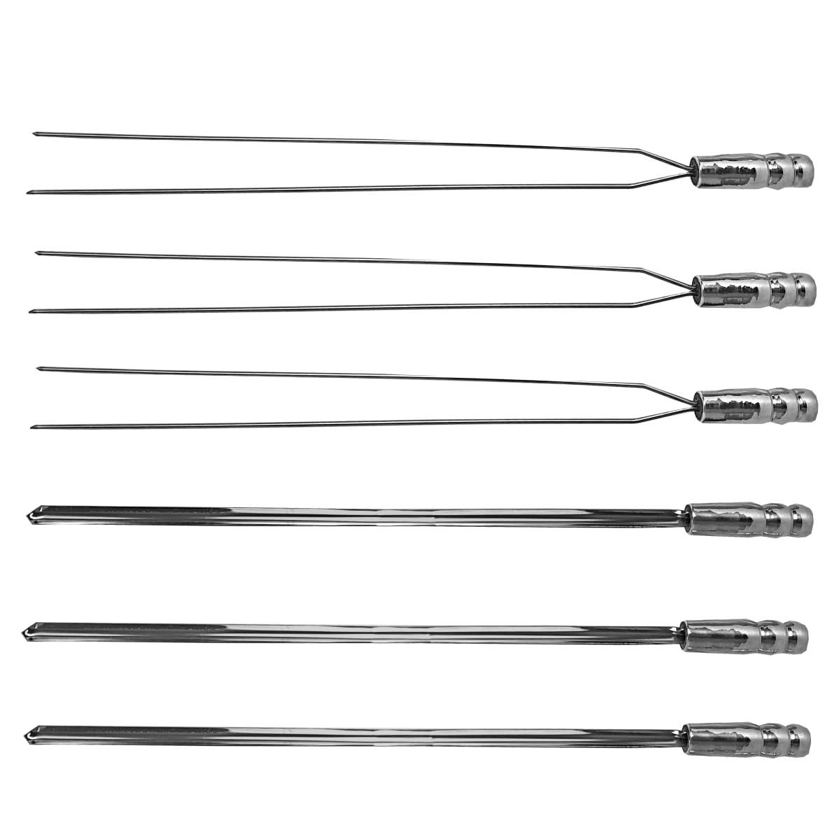 Kit Bem Grill com seis espetos de inox de 70 centímetros