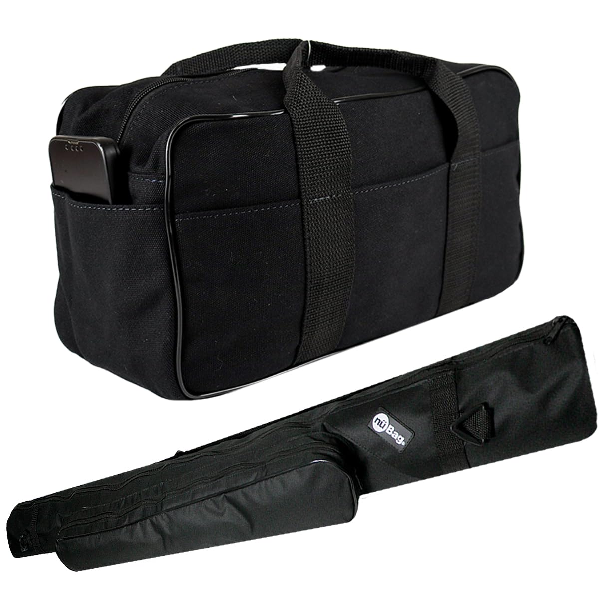 Kit Nü Bag com bolsa e protetor de varas de 80 cm na cor preta