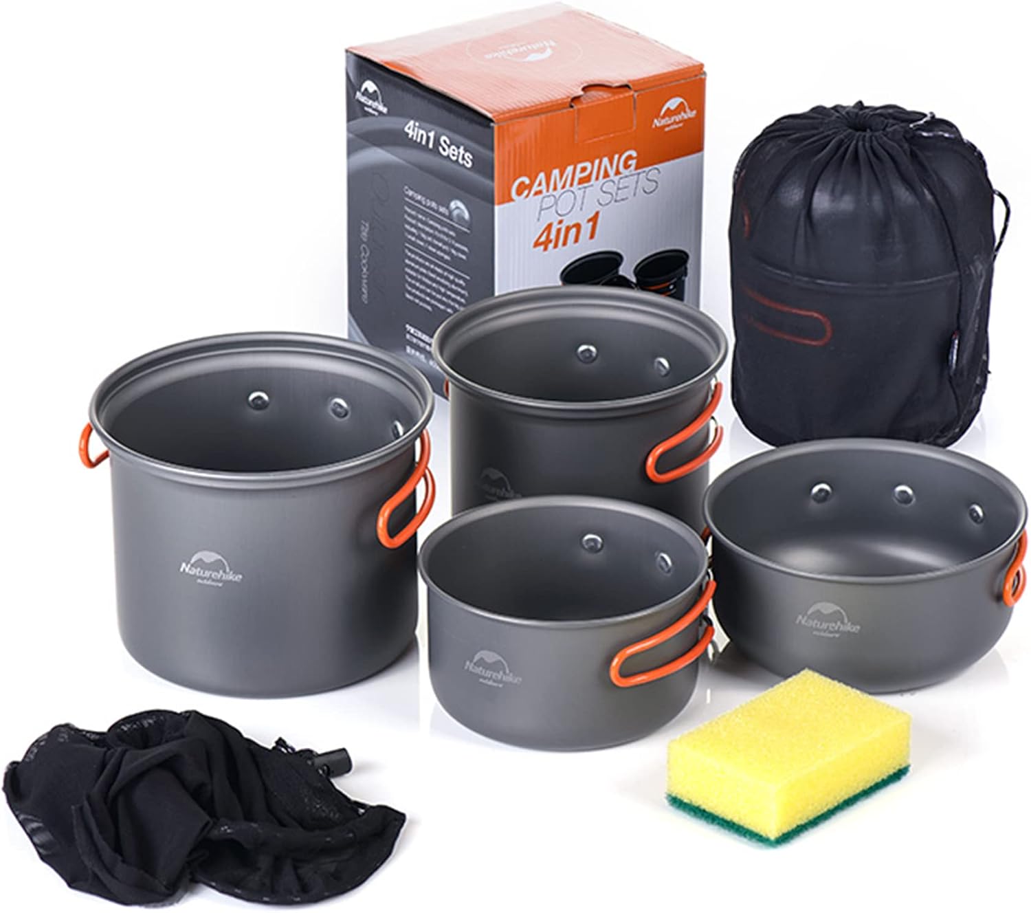 Kit de panelas Naturehike leve e compacto para mochilão