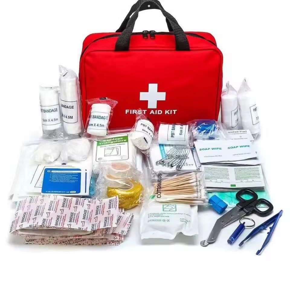 Kit de primeiros socorros com 184 peças para camping
