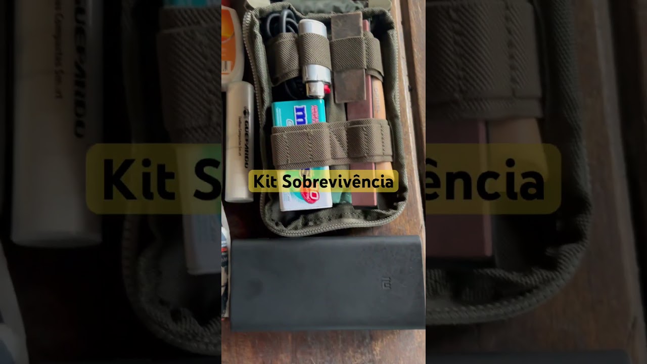 Vídeo de kit de primeiros socorros e sobrevivência para camping