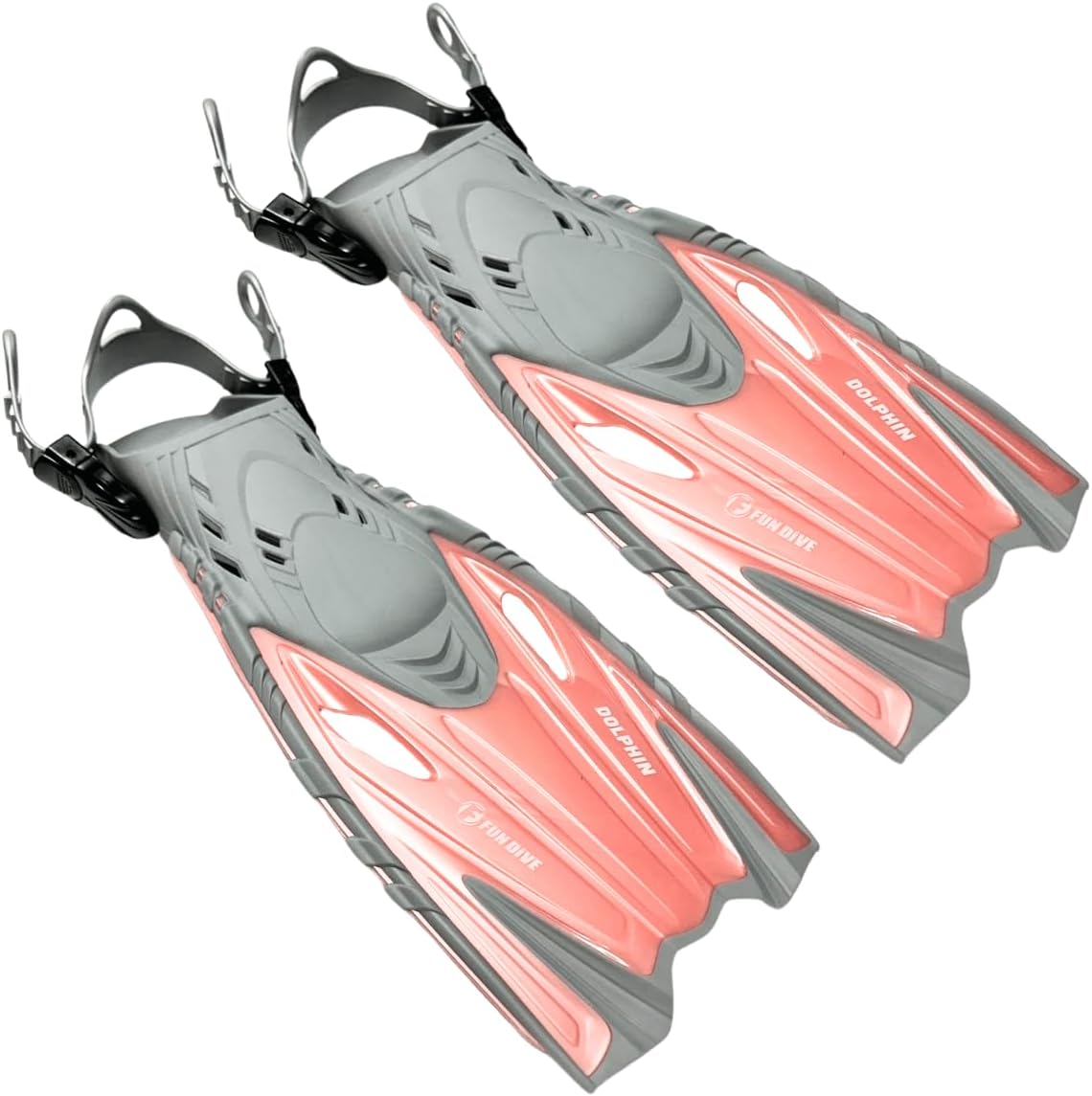 Nadadeira infantil Fun Dive com calcanhar aberto ajustável