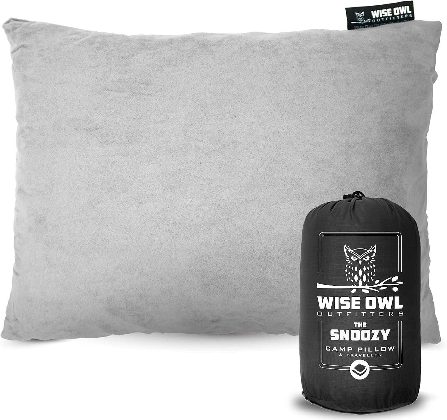 Almofada de camping Wise Owl Outfitters com saco de compressão