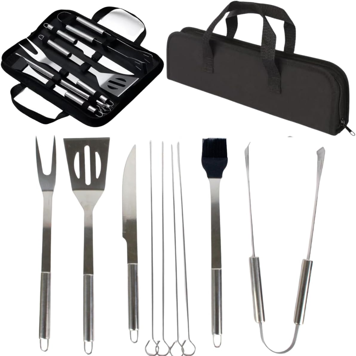 Kit de churrasco Vendana com 9 peças em estojo de tecido