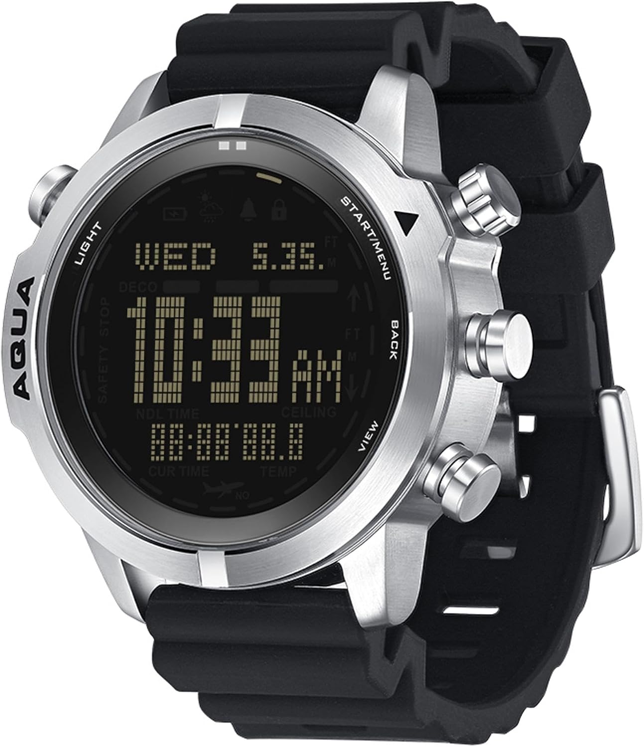 Computador de mergulho findtime com profundímetro, ABC e tela LCD