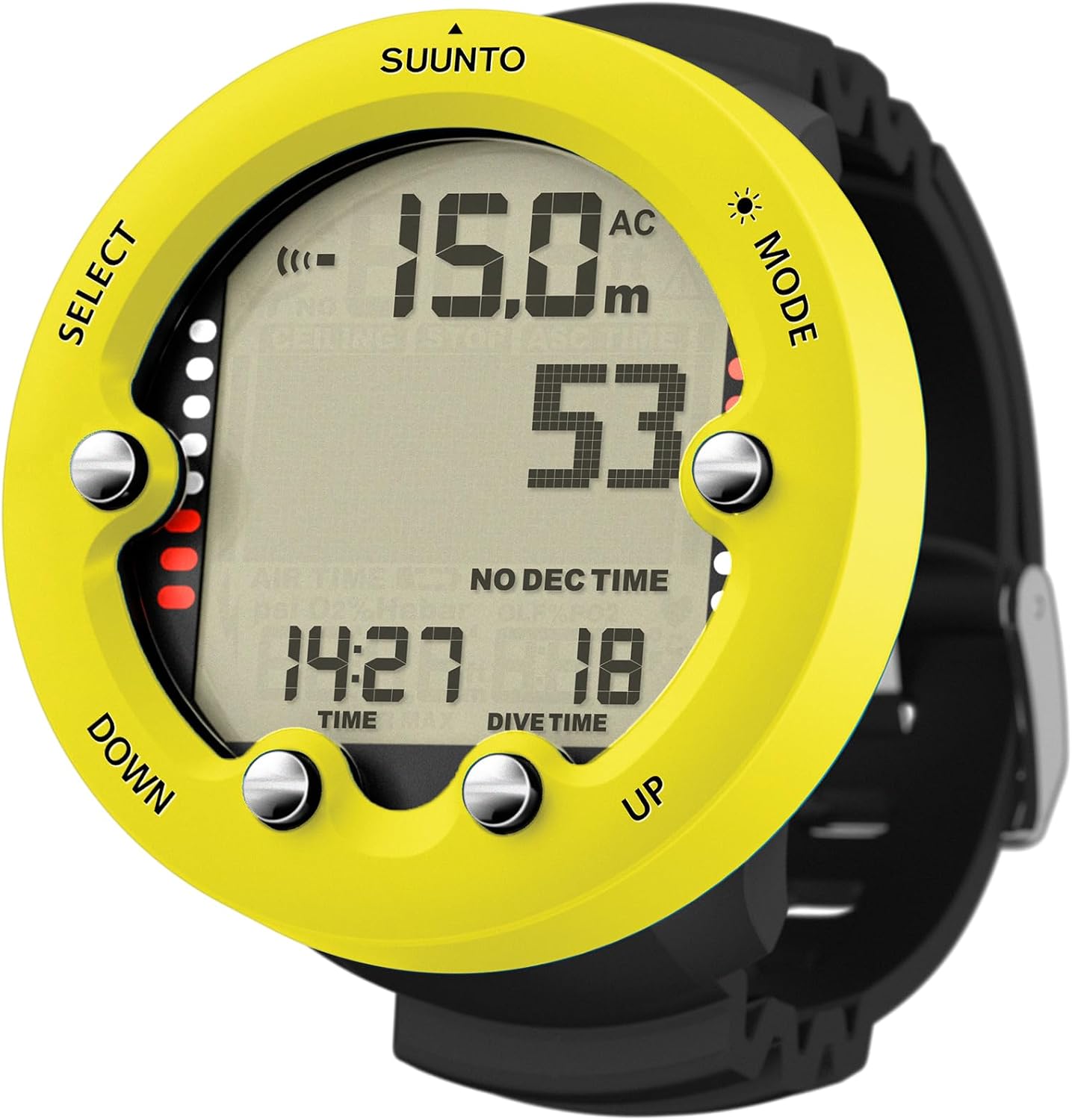 Computador de mergulho Suunto Zoop Novo amarelo com profundímetro
