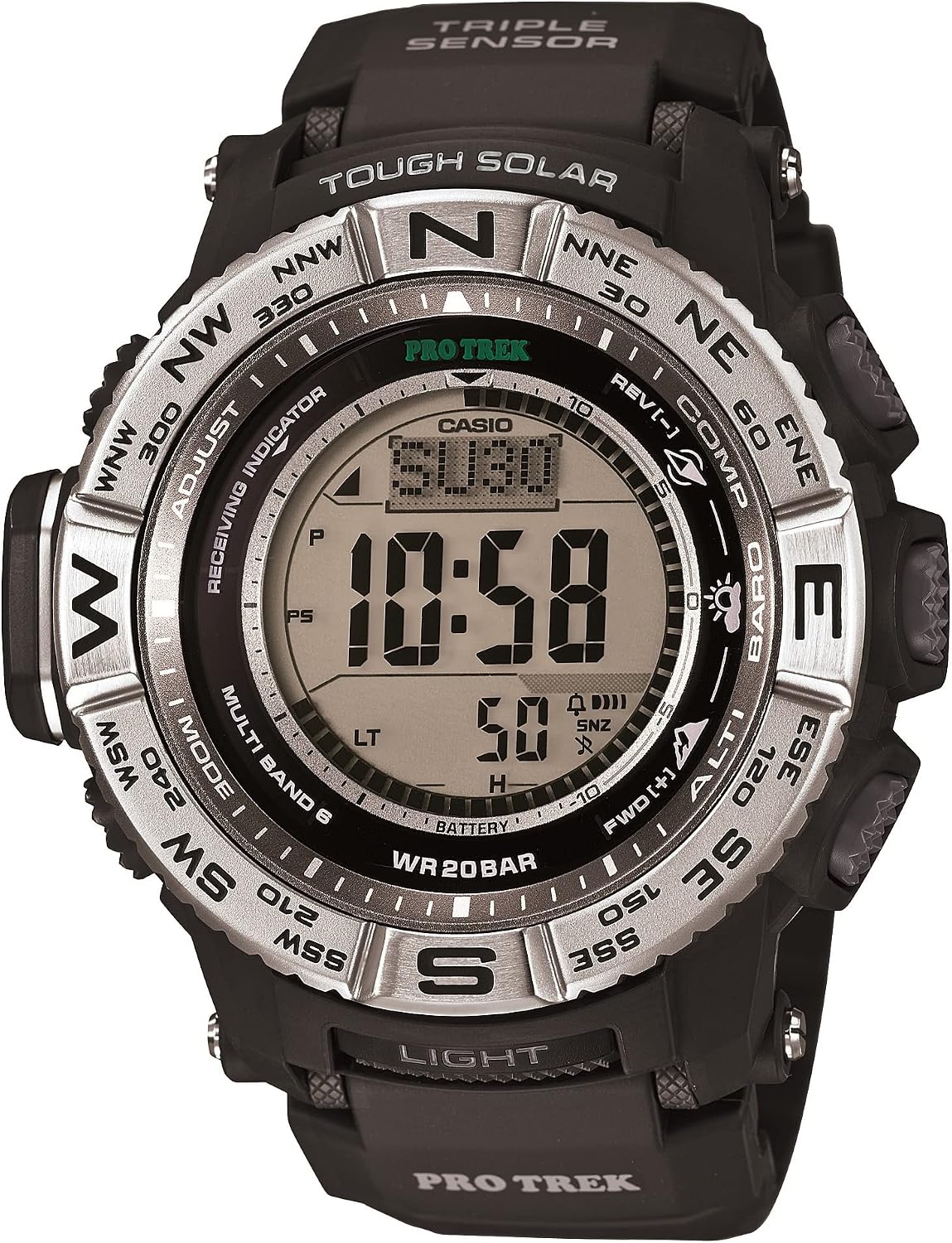 Relógio Casio Pro Trek PRW3500 solar com sensor triplo