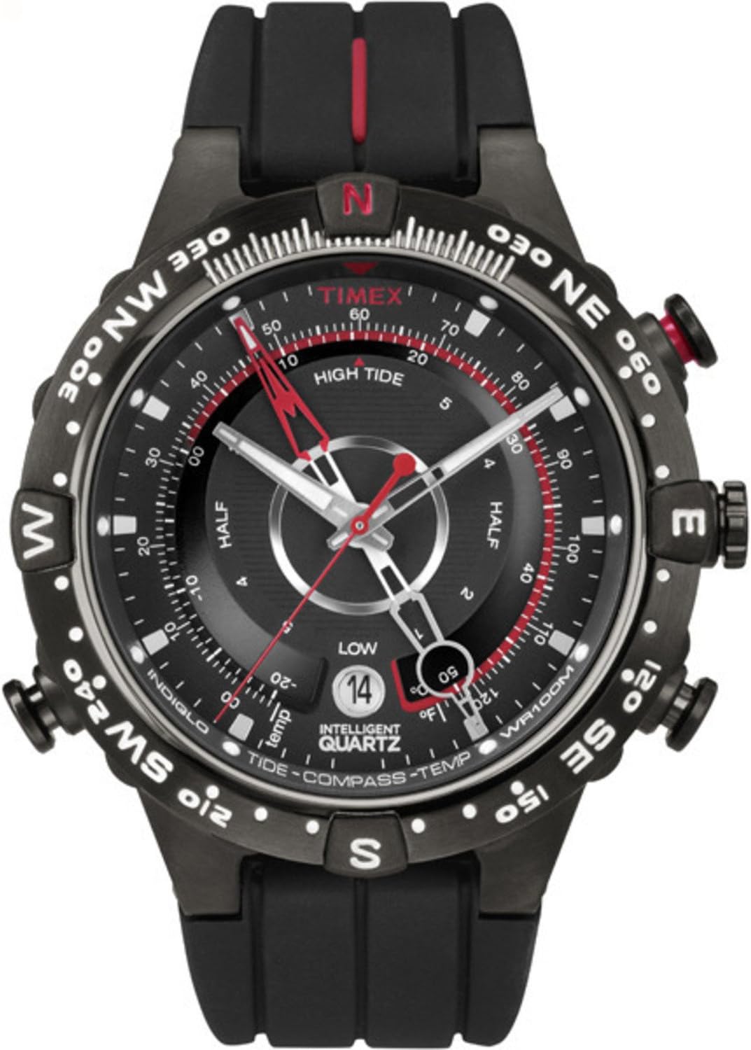 Relógio Timex Intelligent Quartz com bússola, temperatura e tábua de marés
