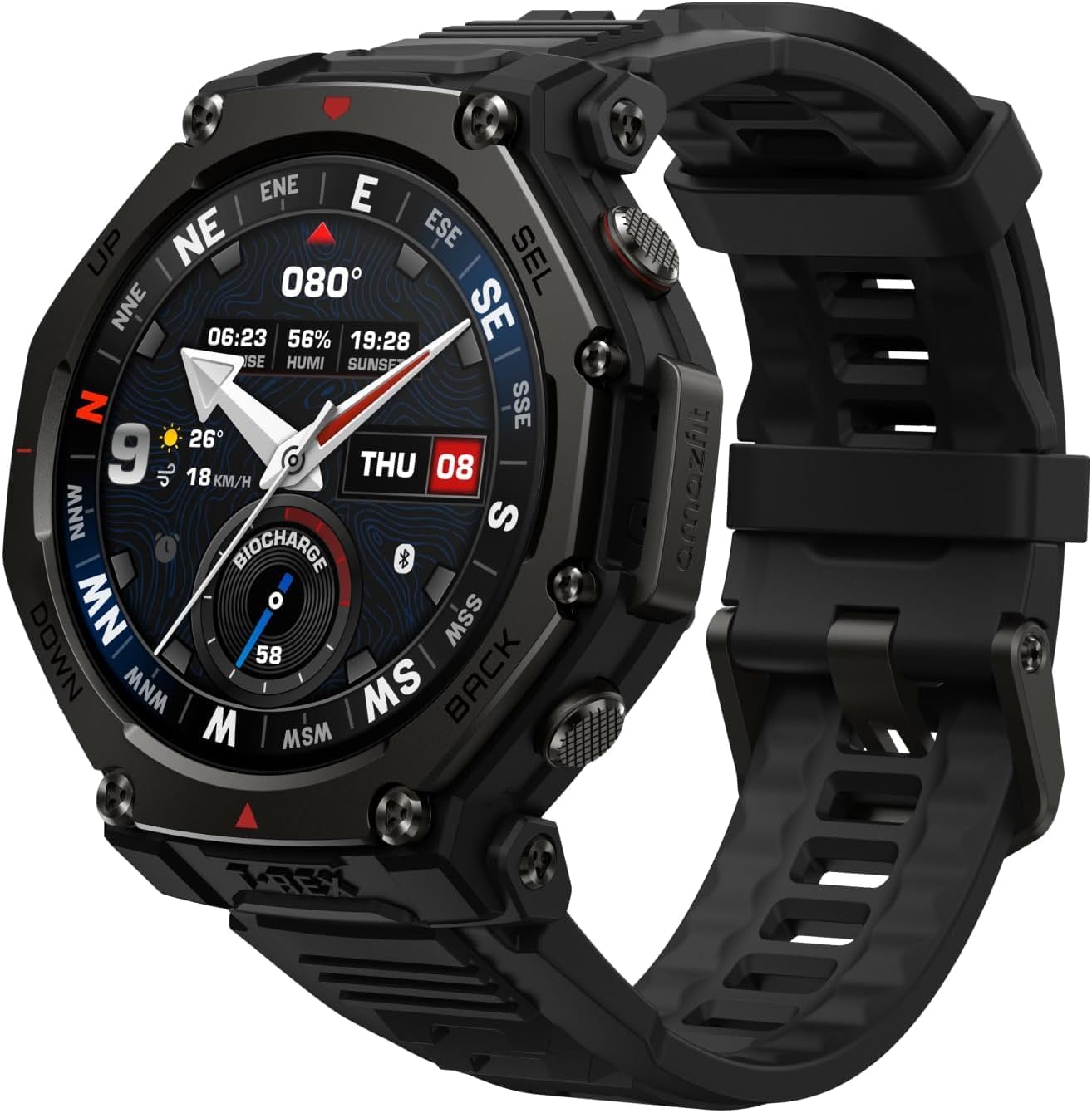 Relógio Amazfit T-Rex 3 Pro de 48 mm com mapas offline e lanterna