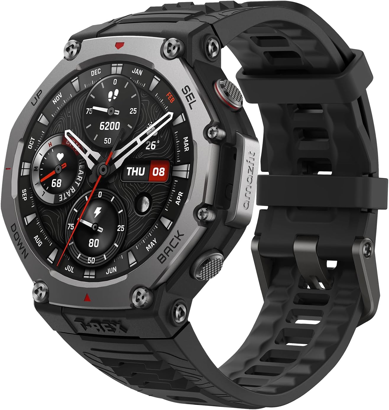 Relógio Amazfit T-Rex 3 com bússola, GPS de banda dupla e mapas offline