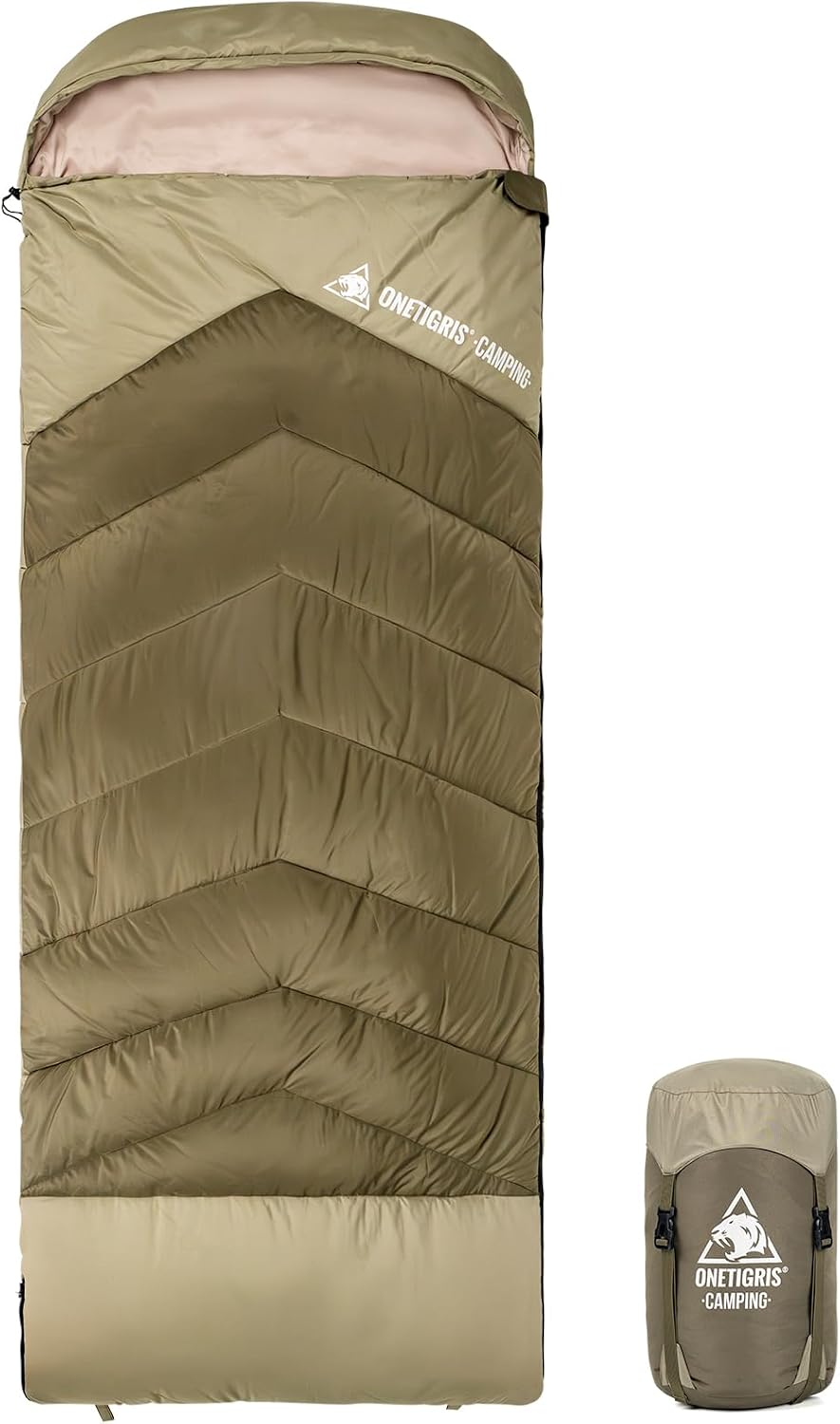 Saco de dormir OneTigris envelope extra-largo com zíperes YKK
