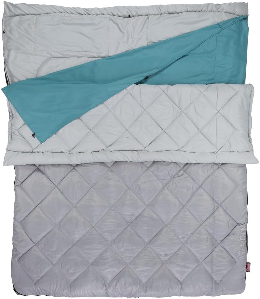 Saco de dormir duplo Coleman Queen com sistema roll-control