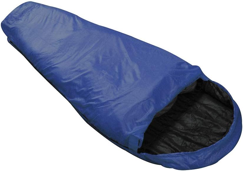 Saco de dormir NTK Micron sarcófago azul com capuz curvo