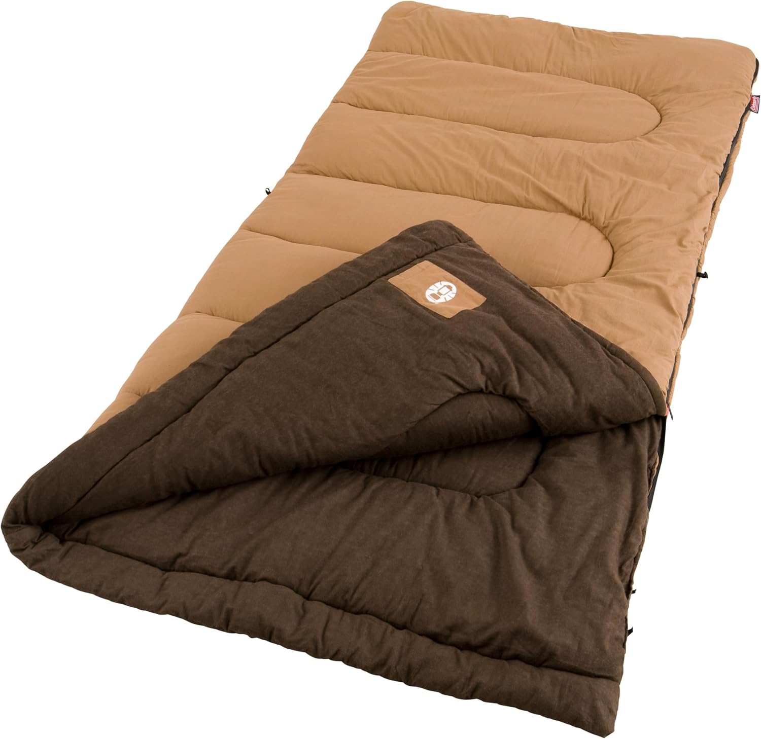 Saco de dormir Coleman Dunnock com forro de flanela para pessoas altas