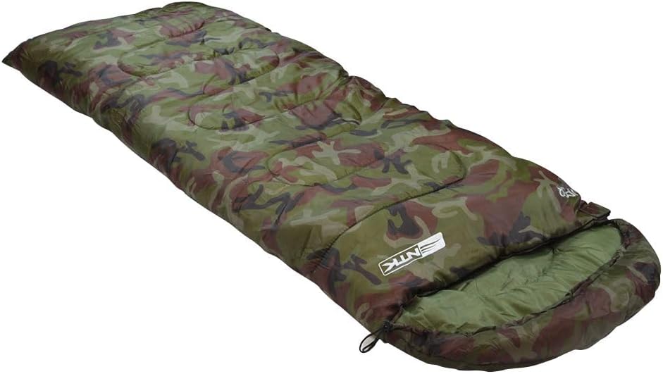 Saco de dormir NTK Viper sarcófago camuflado com capuz