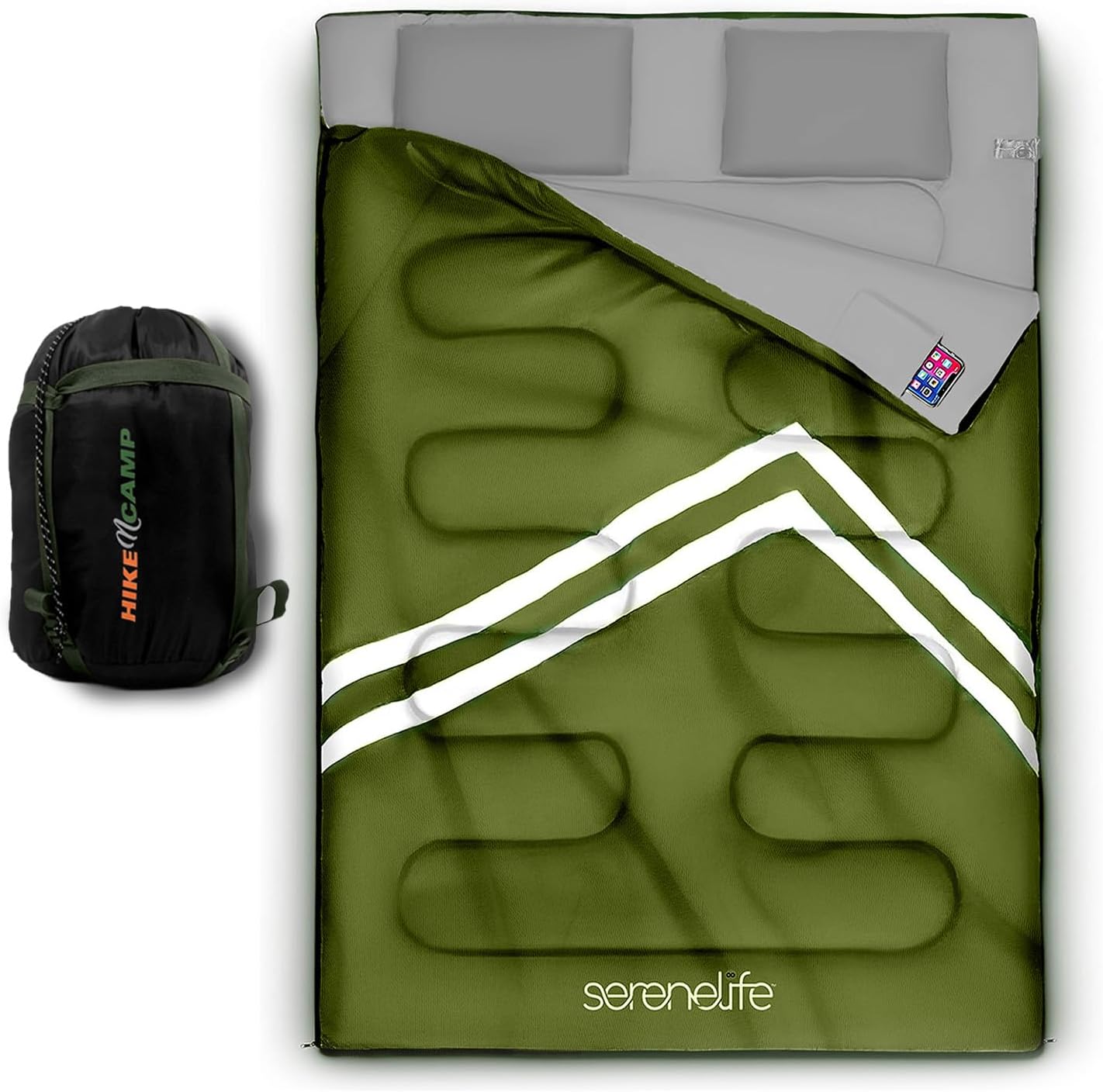 Saco de dormir duplo SereneLife que separa em dois individuais