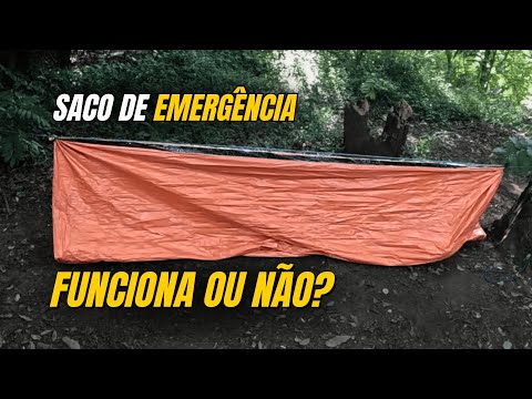 Saco de emergência testado no mato