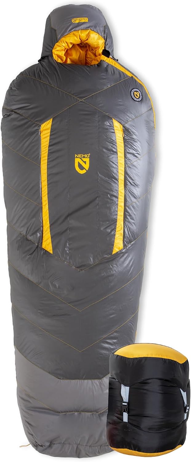 Saco de dormir Nemo Sonic de pluma hidrofóbica para frio extremo