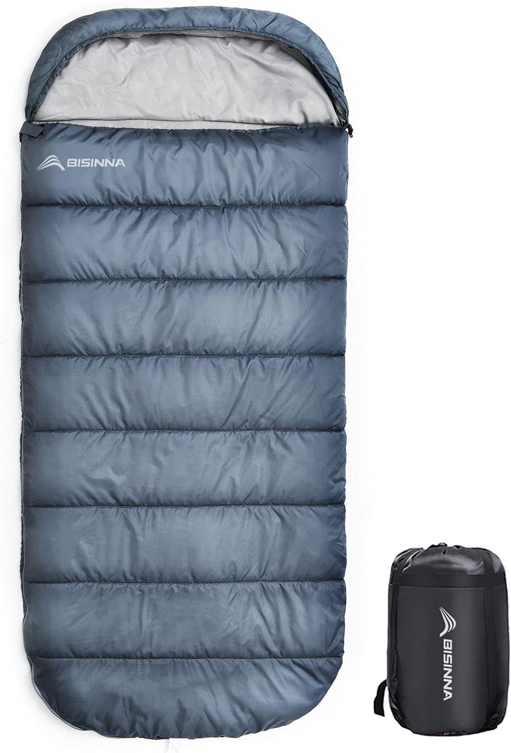 Saco de dormir BISINNA XXL plus size de 230 por 100 cm