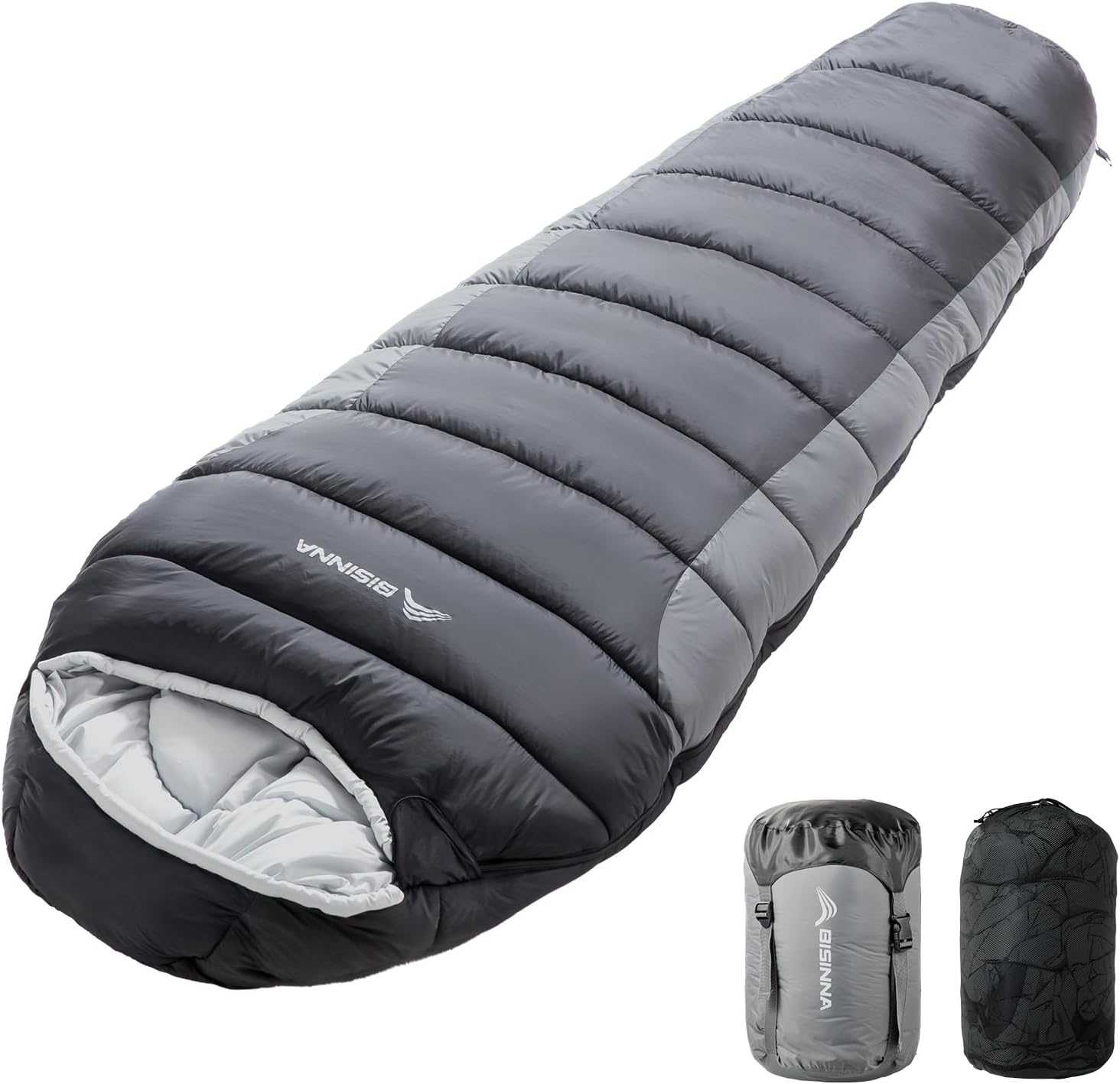 Saco de dormir BISINNA tipo múmia para frio de cinco graus negativos