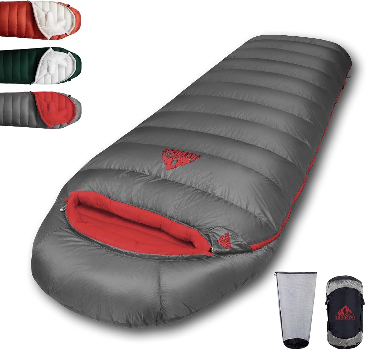 Saco de dormir BUERTS de pluma 680 fill power com grafeno