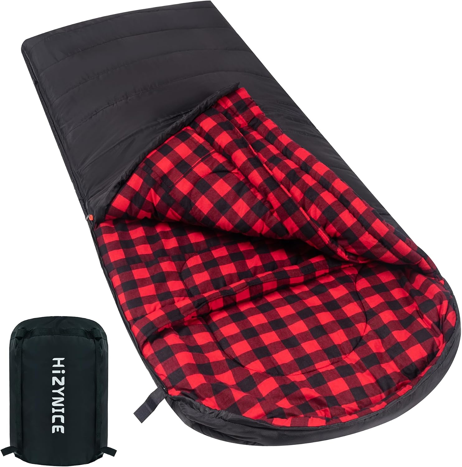 Saco de dormir HiZYNICE zero grau extra grande com flanela