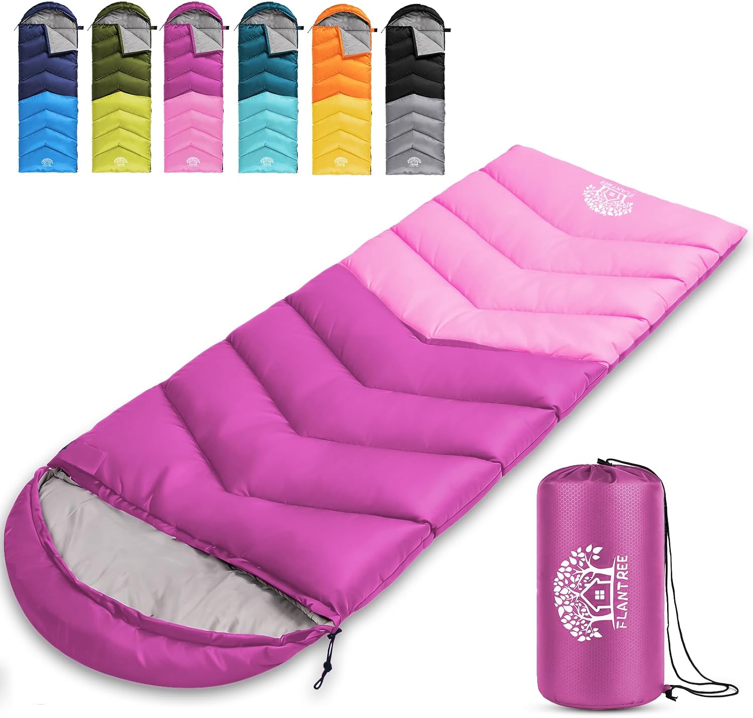 Saco de dormir Flantree tipo múmia com capa impermeável